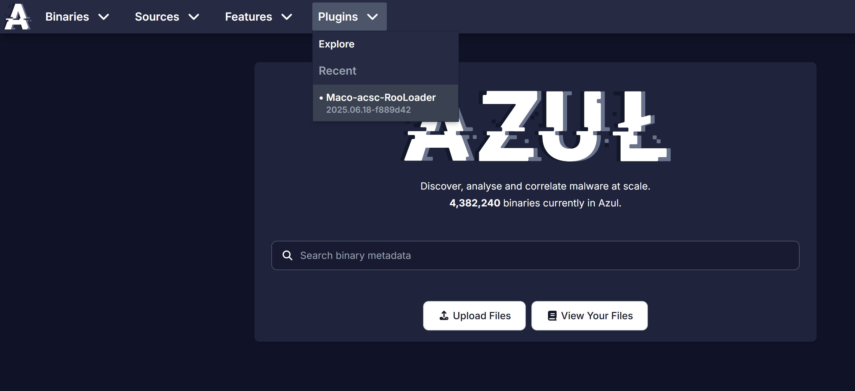 Screenshot of navigating to the RooLoader extractor plugin page
