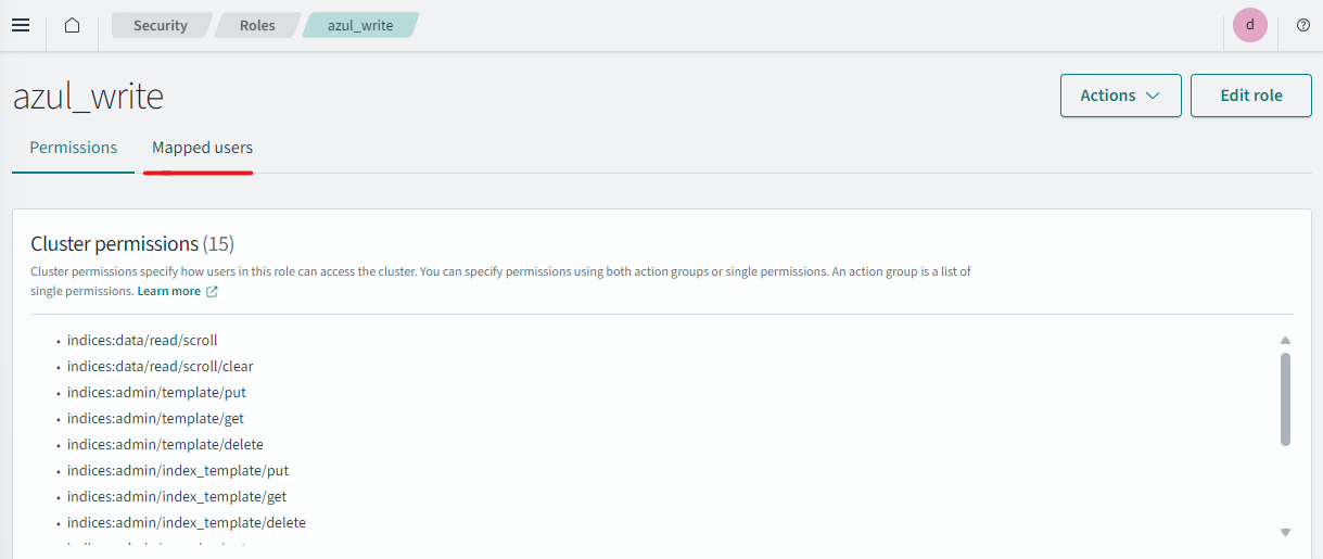 screenshot showing where to set role mappings